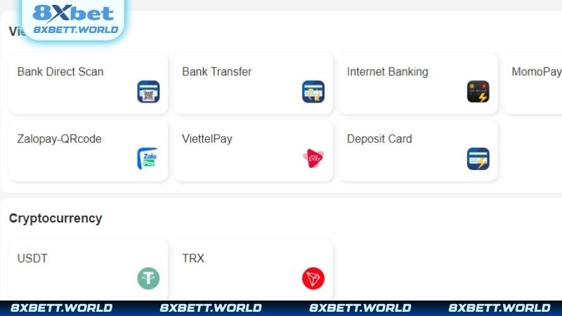 Điều kiện cần biết khi thực hiện nạp tiền vào 8XBET